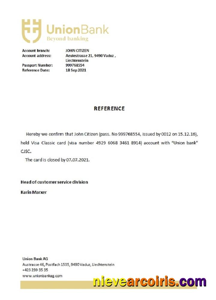 Liechtenstein Union Bank closure reference